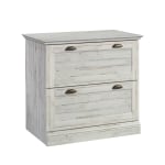 Sauder Barrister Lane 32-3/8inW x 19-1/2inD Lateral 2-Drawer File Cabinet, White Plank