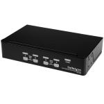 StarTech.com 4 Port 1U Rackmount USB PS/2 KVM Switch with OSD