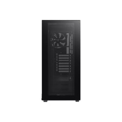 Thermaltake Divider 300 TG - Tempered Glass Edition - tower - ATX - windowed side panel (tempered glass) - no power supply (PS/2) - black - USB/Audio