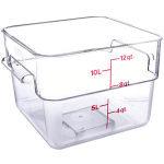 Cambro Square Food Storage Containers, 12-Quart, Clear, Pack Of 6 Containers