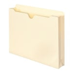 Smead Manila File Jackets, Single-Ply Tab, 2in Expansion, 9 1/2in x 11 3/4in