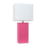 Lalia Home Lexington Table Lamp, 21inH, White/Hot Pink