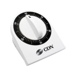 CDN 60-Minute Mechanical Cooking Timer, 2 1/2in, White