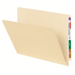 Smead Manila Single-Ply End-Tab Folders, Letter Size, Straight Cut, Pack Of 100