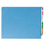 Smead Color End-Tab Folders, Straight Cut, Letter Size, Blue, Box Of 100