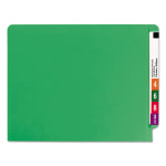 Smead Color End-Tab Folders, Straight Cut, Letter Size, Green, Box Of 100