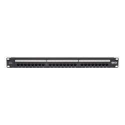 Tripp Lite Cat6 24-Port Patch Panel - PoE+ Compliant, 110/Krone, 568A/B, RJ45 Ethernet, 1U Rack-Mount, TAA - Patch panel - rack mountable - CAT 6 - RJ-45 X 24 - black - 1U - 19in - TAA Compliant