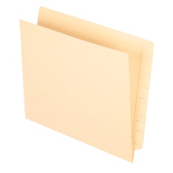 Smead Manila End-Tab Pocket Folders, Straight Cut, Letter Size, Pack Of 50