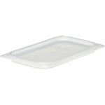 Cambro Translucent GN 1/4 Seal Covers For Food Pans, 3/4inH x 10-3/8inW x 6-5/16inD, Pack Of 6 Covers