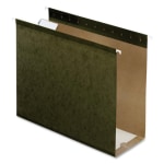 Pendaflex Premium Reinforced Extra-Capacity Hanging  File Folders, 4in Expansion, Letter Size, Green, Pack Of 25 Folders