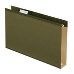 Pendaflex Premium Reinforced Extra-Capacity Hanging File Folders, 2in Expansion, Legal Size, Green, Pack Of 25 Folders