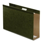 Pendaflex Premium Reinforced Extra-Capacity Hanging File Folders, 3in Expansion, Legal Size, Green, Pack Of 25 Folders