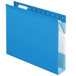 Pendaflex Premium Reinforced Color Extra-Capacity Hanging Folders, Letter Size, Blue, Pack Of 25