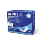 Medline Capri Double-Up Disposable Incontinence Liners, 3 1/2in x 11 1/2in, White, 24 Liners Per Bag, Case Of 8 Bags