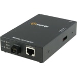 Perle S-110PP-S1SC40D Media Converter - 1x PoE+ (RJ-45) Ports - 1 x SC Ports - 10/100Base-TX, 100Base-BX-D - 24.85 Mile - Rail-mountable, Rack-mountable, Wall Mountable