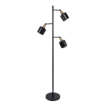 LumiSource Tres Cans Contemporary Floor Lamp, 66inH, Dark Copper Brass Shade/Oil-Rubbed Bronze Base