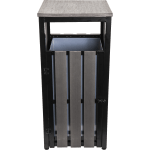 Lorell Outdoor Waste Bin, 14.69 Gallons, Charcoal