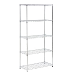 Honey-Can-Do Steel Adjustable Heavy-Duty Shelving Unit, 4-Tier, 72inH x 48inW x 18inD, Black