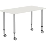 Lorell Attune Height-adjustable Multipurpose Rectangular Table - For - Table TopRectangle Top - Adjustable Height - 26.62in to 33.62in Adjustment x 48in Table Top Width x 23.62in Table Top Depth - 33.62in Height - Assembly Required - Laminated, Gray