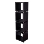 SEI Portgren 79inH 4-Tier Bookshelf, Brown