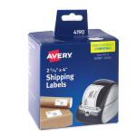 Avery Direct Thermal Roll Labels, 4190, Rectangle, 2-5/16in x 4in, White, 300 Shipping Labels Per Roll, 1 Roll