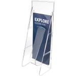 Deflecto Stand-Tall Wall Mount Leaflet Size Literature Display, 11 7/84inH x 4 1/2inW x 3 1/4inD, Clear