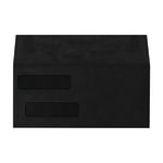 LUX #10 Invoice Envelopes, Double-Window, Peel & Press Closure, Midnight Black, Pack Of 1,000