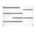 Ghent Graphics Non-Magnetic Dry-Erase Glassboard, 18in x 24in, White