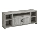 Monarch Specialties Barron TV Stand, 23-3/4inH x 59inW x 15-1/2inD, Gray