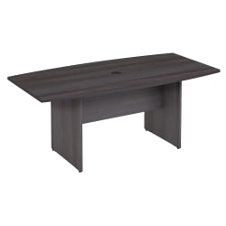 Boss Office Products 71inW Wood Race Track Conference Table, Driftwood