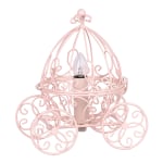 LumiSource Carriage Uplight Lamp, 8inH, Matte Heavenly Pink