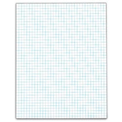 TOPS Quadrille Pads With Heavyweight Paper, 4 x 4 Squares/Inch, 50 Sheets, White