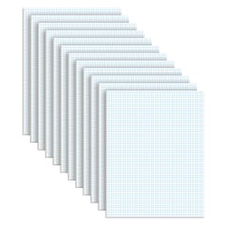 TOPS Quadrille Pads, 5 x 5 Squares/Inch, 50 Sheets, White/Blue