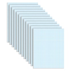 TOPS Quadrille Pads With Heavyweight Paper, 8 x 8 Squares/Inch, 50 Sheets, White