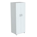 Inval Storage Cabinet, 14-Shelves, 66inH, Laricina White