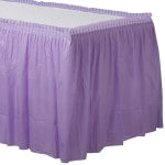 Amscan Plastic Table Skirts, Lavender, 21' x 29in, Pack Of 2 Skirts