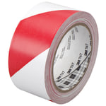 3M 767 Striped Vinyl Tape, 3in Core, 2in x 36 Yd., Red/White, Case Of 2