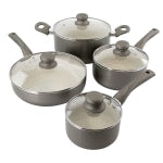 Oster Cookware Set, Newcrest 8-Piece, Gray