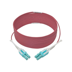 Tripp Lite 10 Gb Duplex Multimode 50/125 OM4 LSZH Fiber Patch Cable (LC/LC), Push/Pull Tabs, Magenta, 6 m (20 ft.)