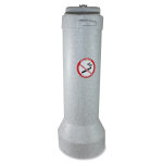 Butler Outdoor Smokers Receptacle - 25in Height x 9in Width - Aluminum, Steel - Gray Granite - 1 Each