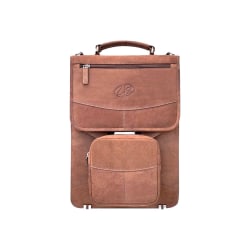 MacCase Premium Leather Briefcase - Notebook carrying case - 13in - 16in - vintage - with Backpack Straps