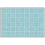 Carpets For Kids KID$Value Rugs Squared Decorative Rug, 4ft x 6ft, Blue