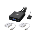 IOGEAR 2-Port VGA and Mini DisplayPort KVM Kit - Cables Included - KVM / audio switch - 2 x KVM / audio - 1 local user - desktop