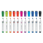 U Brands Low-Odor Dry-Erase Markers, Chisel Tip, White Barrel, Assorted Ink Colors, Pack Of 24 Markers