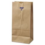 General Paper Grocery Bags, #8, 6 1/8in x 4 3/16in x 12 7/16in, 35 Lb, Brown, Pack Of 500