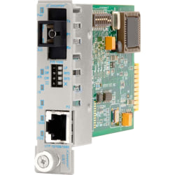 Omnitron iConverter 10/100/1000 Gigabit Ethernet Single Fiber Media Converter SC Single-Mode BiDi 20km Module - 1 x 10/100/1000BASE-T; 1000BASE-BX-D (1550/1310); Internal Module; Lifetime Warranty