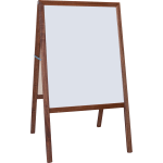 Flipside Dark Frame Signage Easel - Stained White/Black Surface - Hardwood Frame - Rectangle - 1 Each