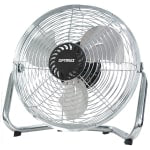 Optimus 12in 3-Speed Industrial-Grade High-Velocity Fan With Chrome Grill, 15-3/8in x 14in