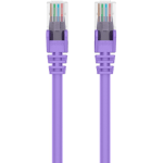 Belkin CAT6 Ethernet Patch Cable Snagless, RJ45, M/M - 12 ft Category 6 Network Cable - 24 AWG - Purple