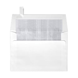 LUX Square Envelopes, 6 1/2in x 6 1/2in, Self-Adhesive, Silver/White, Pack Of 1,000